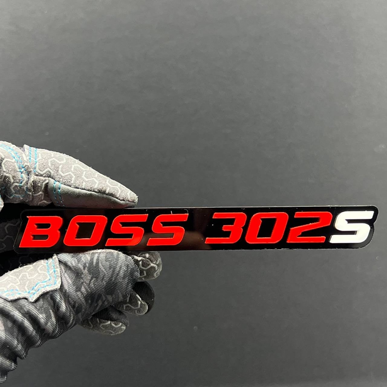 2PCS BOSS 302S Emblems – 3D Multicolor Acrylic Fender & Tailgate Badge Decals