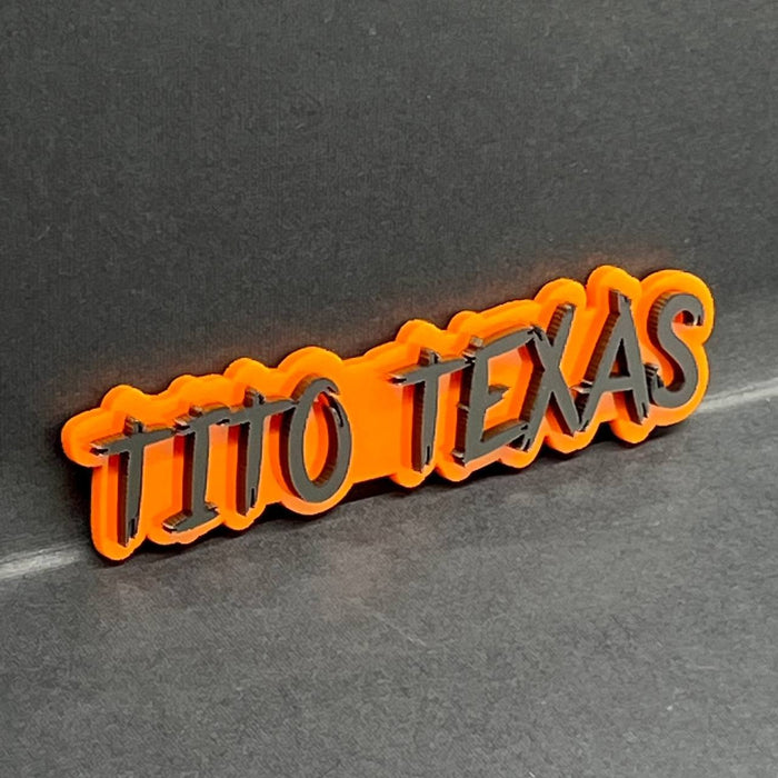 1PC TITO TEXAS Emblem – Acrylic Tailgate or Fender Badge for Car, SUV, Truck