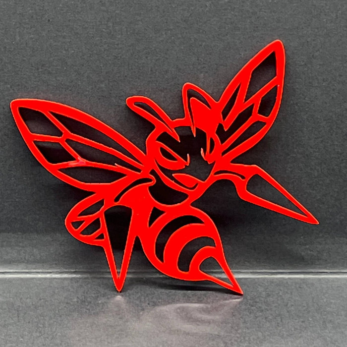 2PCS Hornet Bee Angry 3D Emblems – Multicolor Acrylic Muscle Car Badges