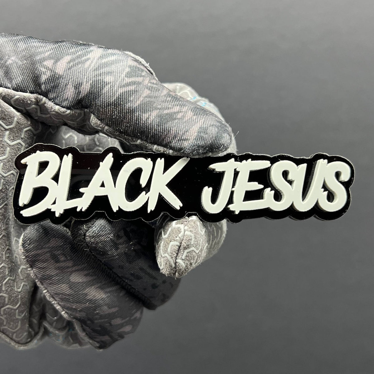 1pc BLACK JESUS Multicolor 3D Acrylic Emblem – Custom Car & Truck Exterior Badge
