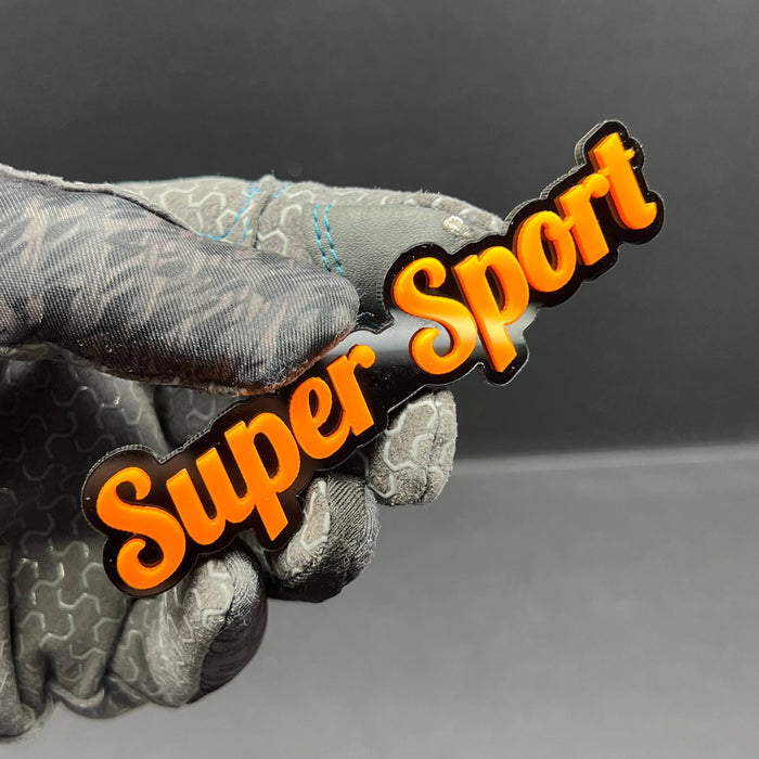 1PCS SUPER SPORT Emblem – Durable 3D Multicolor Acrylic Car & Truck Badge