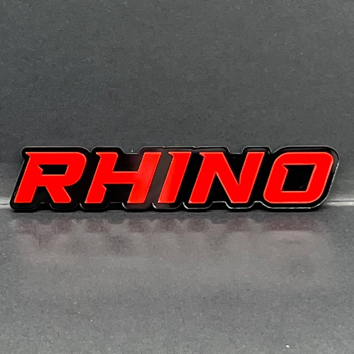 1PC Rhino Emblem – 3D Multicolor Acrylic Car & Truck Fender Badge Decal