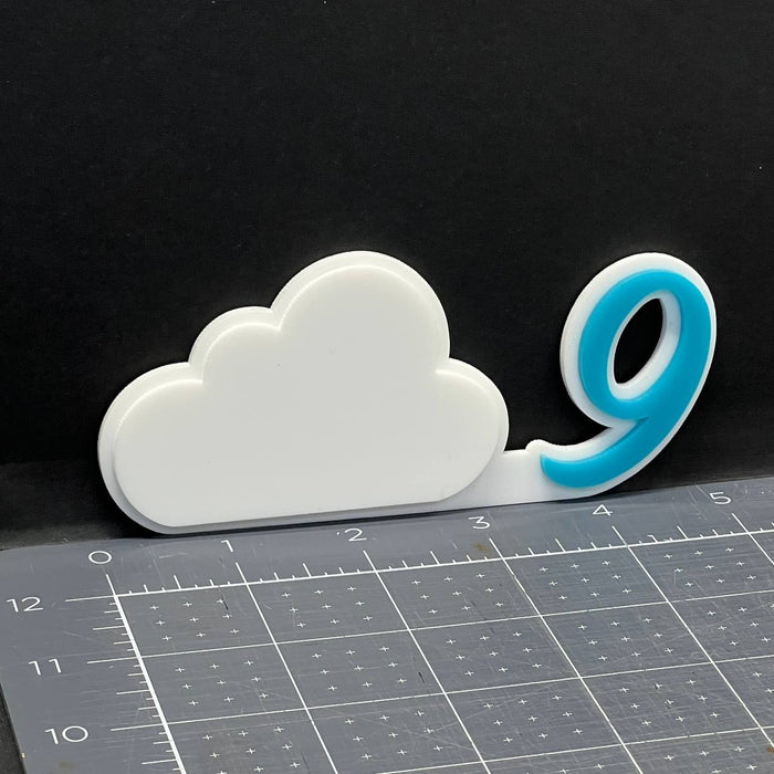 1PC Cloud 9 3D Emblem – Custom Acrylic Car Fender Trunk Badge Sticker