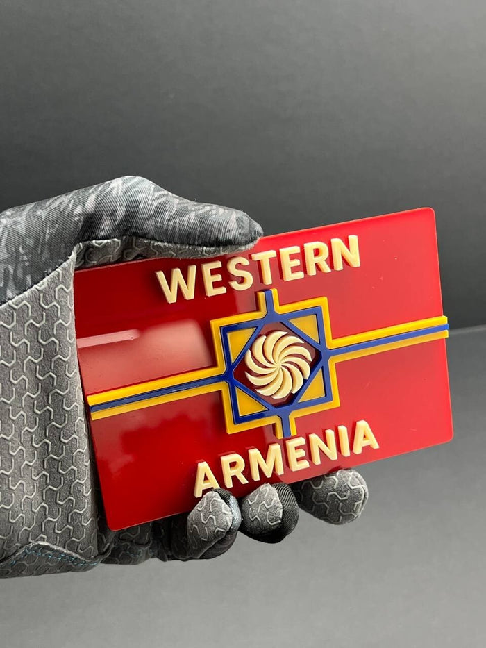 1pcs Western Armenia 3D Acrylic Car Emblem – Rear Badge for Vehicle