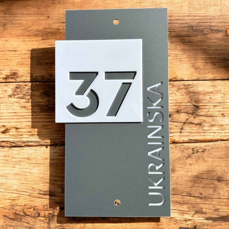Modern Door Numbers Personalized House Address Signs for Outdoor Display