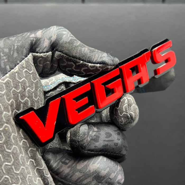 1PC VEGAS Emblem – Durable 3D Acrylic Car, SUV & Truck Exterior Badge