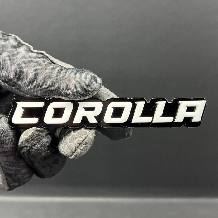 1PC COROLLA Emblem – Custom 3D Acrylic Fender & Tailgate Car Badge Decal