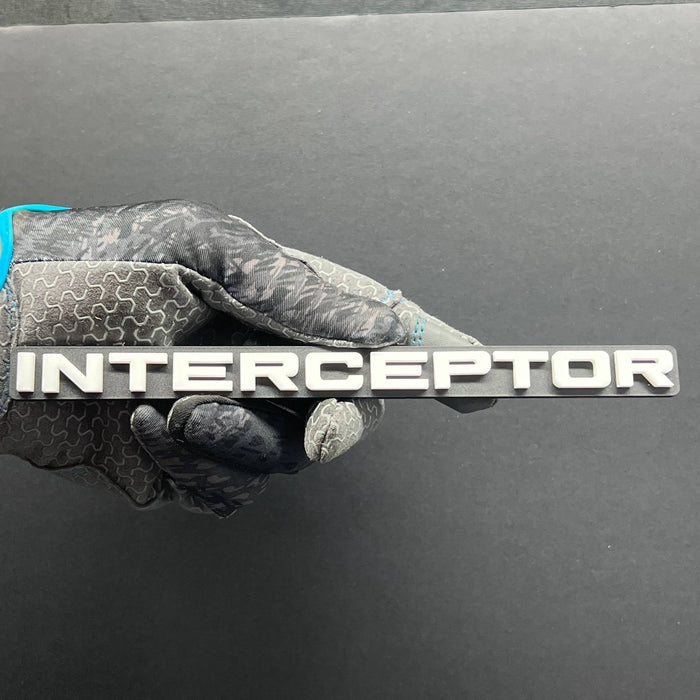 1pc INTERCEPTOR Multicolor 3D Car Emblem – Durable Badge for Car, SUV & Truck