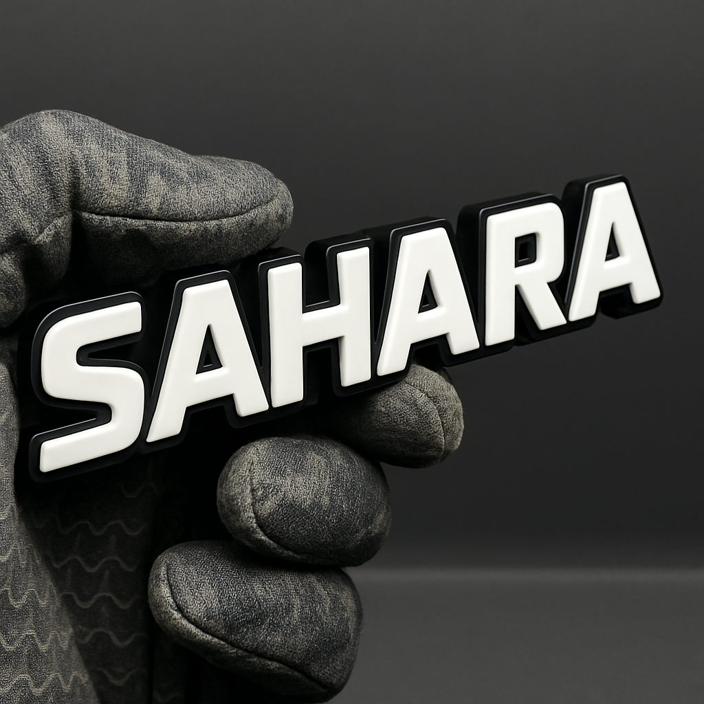 1PC SAHARA Emblem – 3D Acrylic Fender or Tailgate Badge for Car