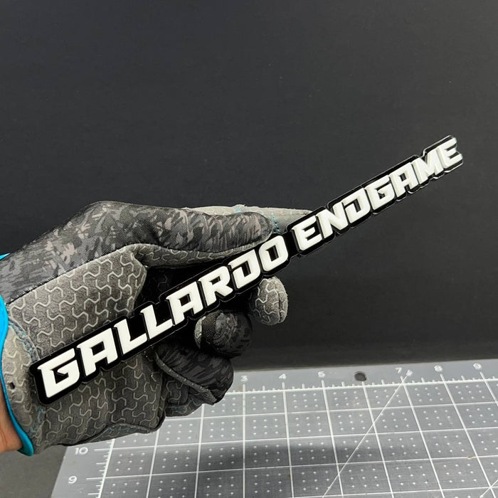 1PC GALLARDO ENDGAME 3D Emblem – White Custom Acrylic Car SUV Truck Badge