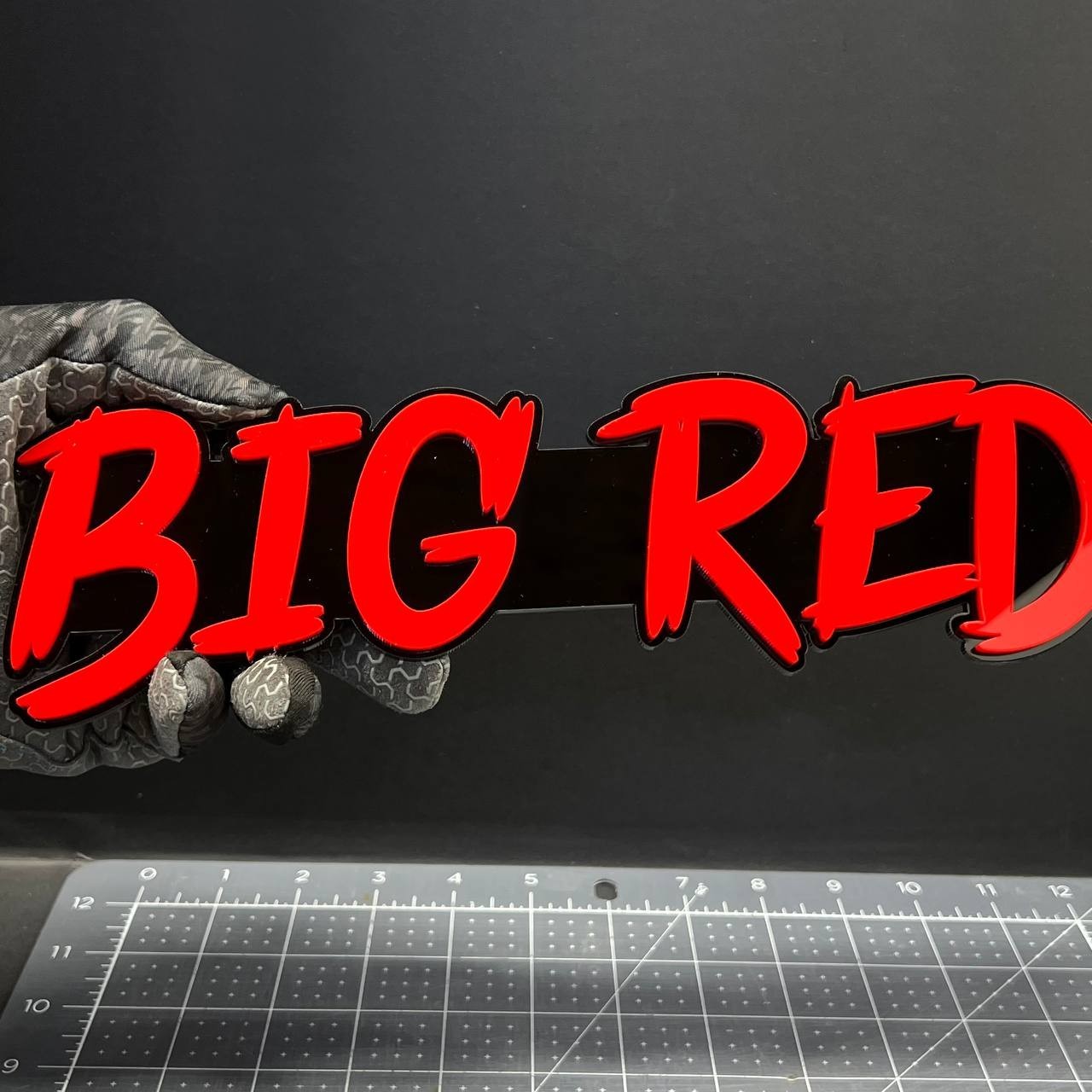 1pcs BIG RED 3D Emblem Badge Multicolor Acrylic Custom Car Fender Tailgate Decal