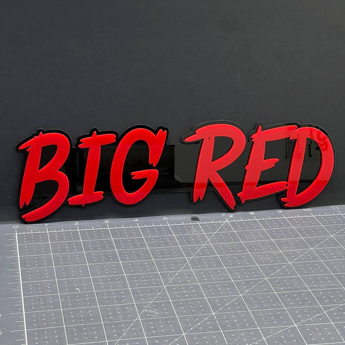 1pcs BIG RED 3D Emblem Badge Multicolor Acrylic Custom Car Fender Tailgate Decal