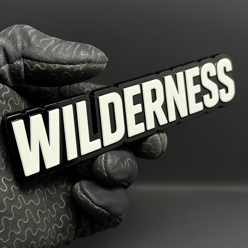 1pcs WILDERNESS Custom 3D Acrylic Multicolor Car Fender Sticker