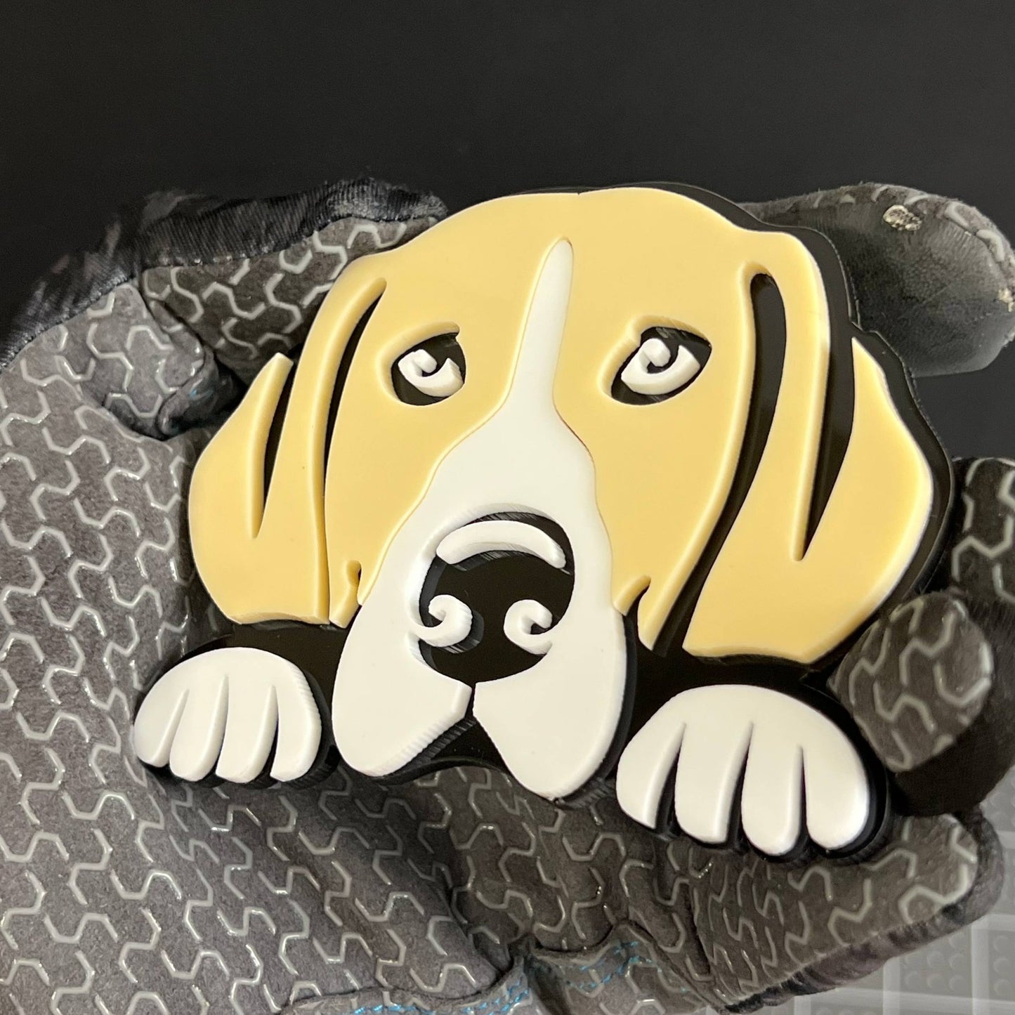 1PC BEAGLE Emblem – Custom 3D Multicolor Acrylic Dog Car Exterior Badge