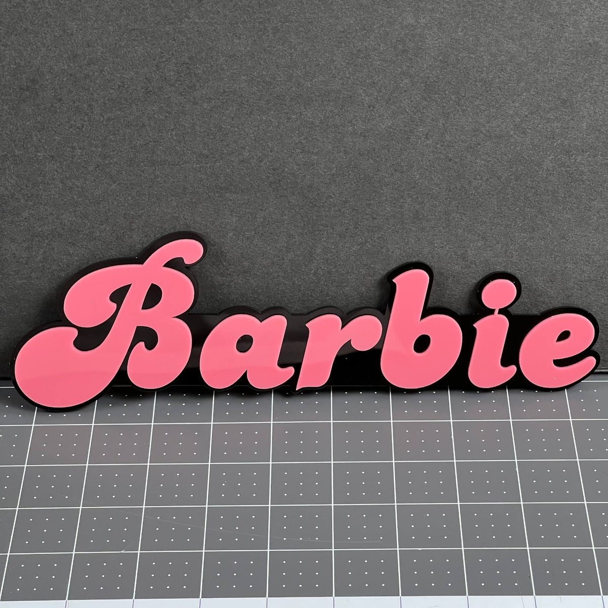 1pc BARBIE Multicolor 3D Acrylic Emblem – Custom Badge for Cars, SUVs & Trucks