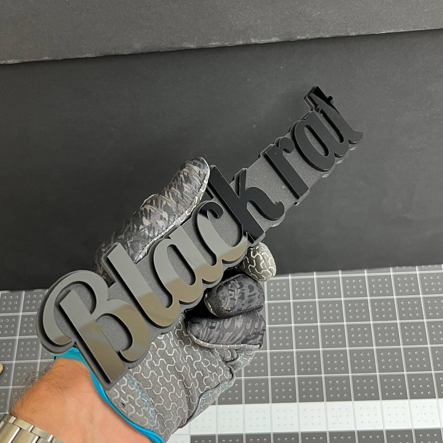 1PCS BLACK RAT Emblem – Durable 3D Multicolor Acrylic Car & Truck Badge