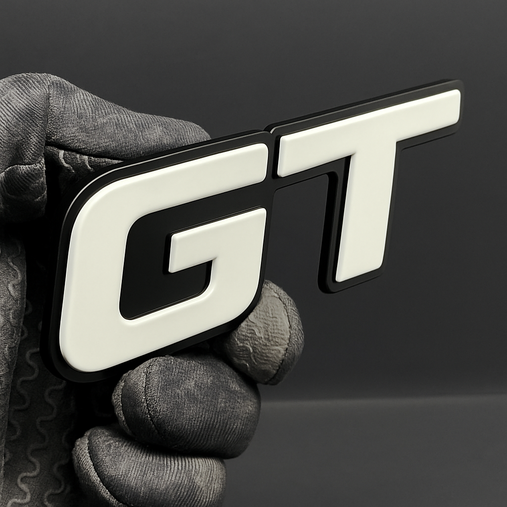 1PC GT Emblem – 3D Multicolor Acrylic Car Fender Tailgate Badge