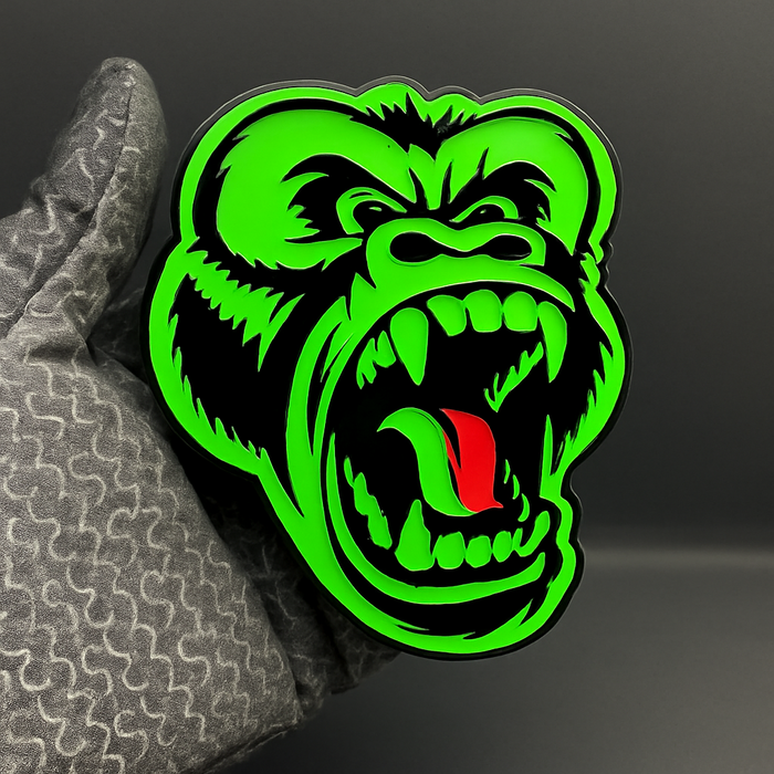1PCS GORILLA Emblem – 3D Multicolor Acrylic Car Badge Decal