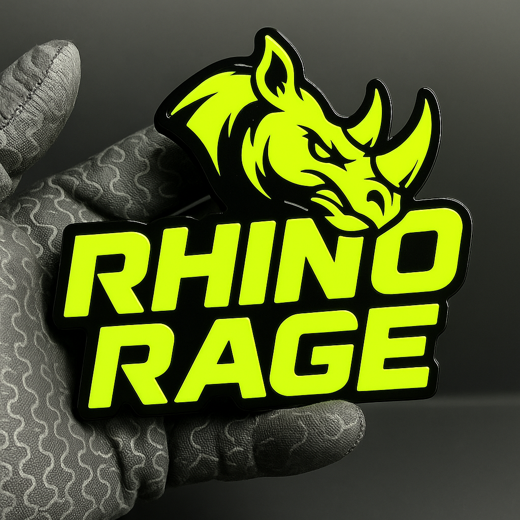 1PC RHINO RAGE 3D Emblem Custom Badge Sticker for Car SUV TRUCK