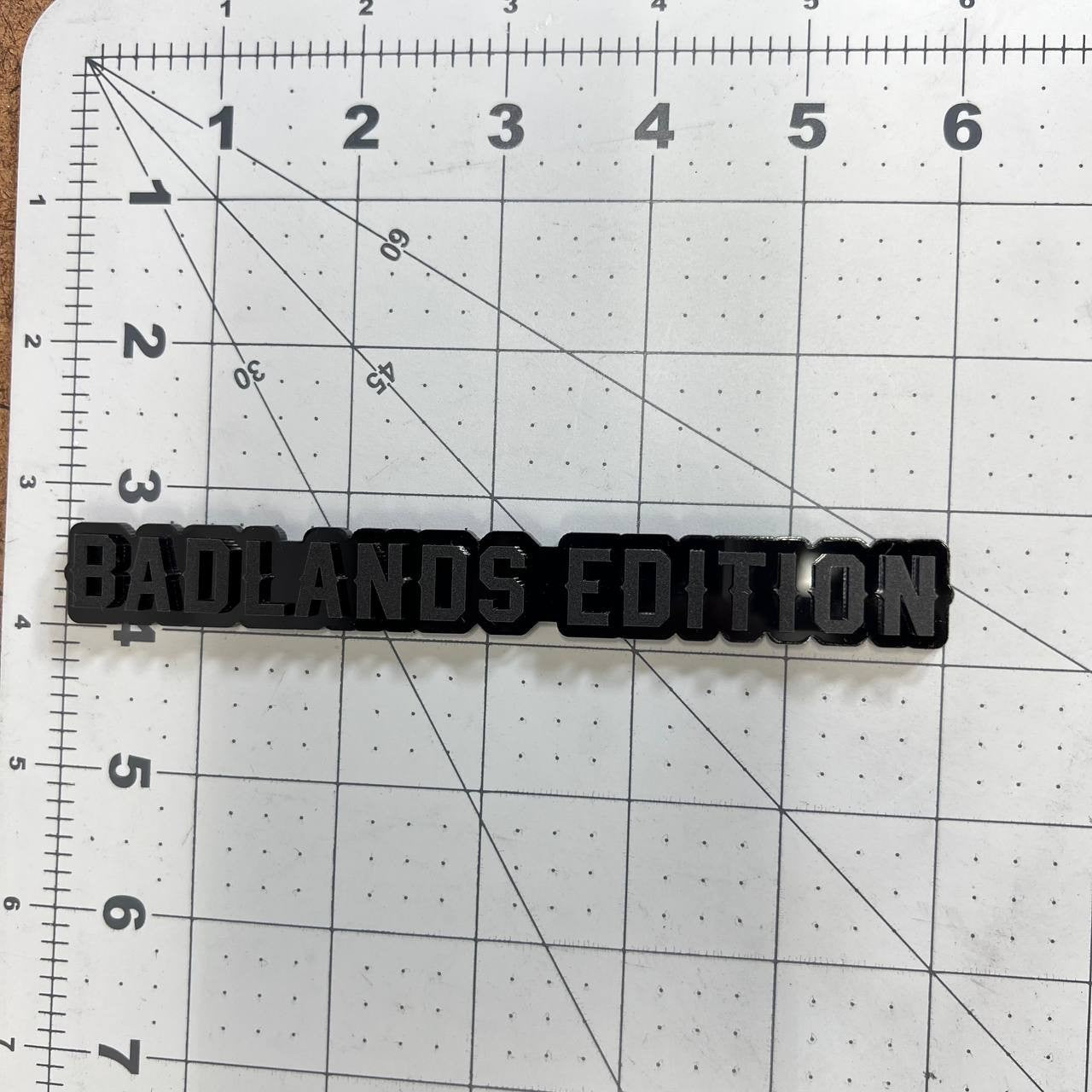 1PC Badlands Edition Badge – Custom Acrylic Multicolor Emblem Decal for Car