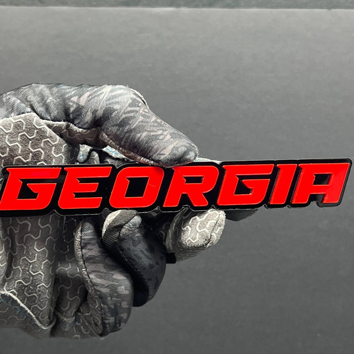 1pcs Georgia Multicolor 3D Car Emblem – Durable Acrylic Badge for Vehicles
