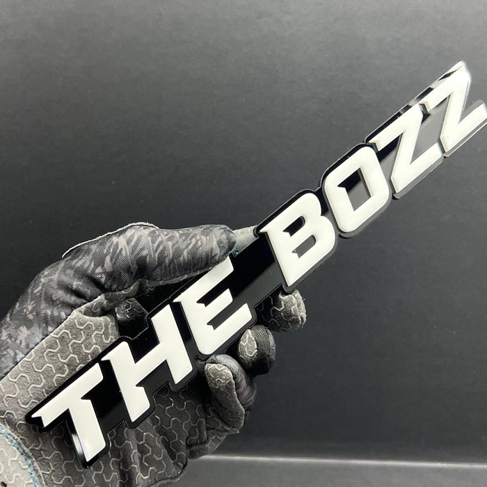 1PC THE BOZZ Badge – Custom 3D Multicolor Acrylic Car Fender & Tailgate Sticker