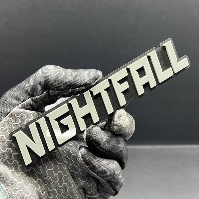 1PCS NIGHTFALL Emblem – Custom 3D Multicolor Acrylic Car Exterior Badge
