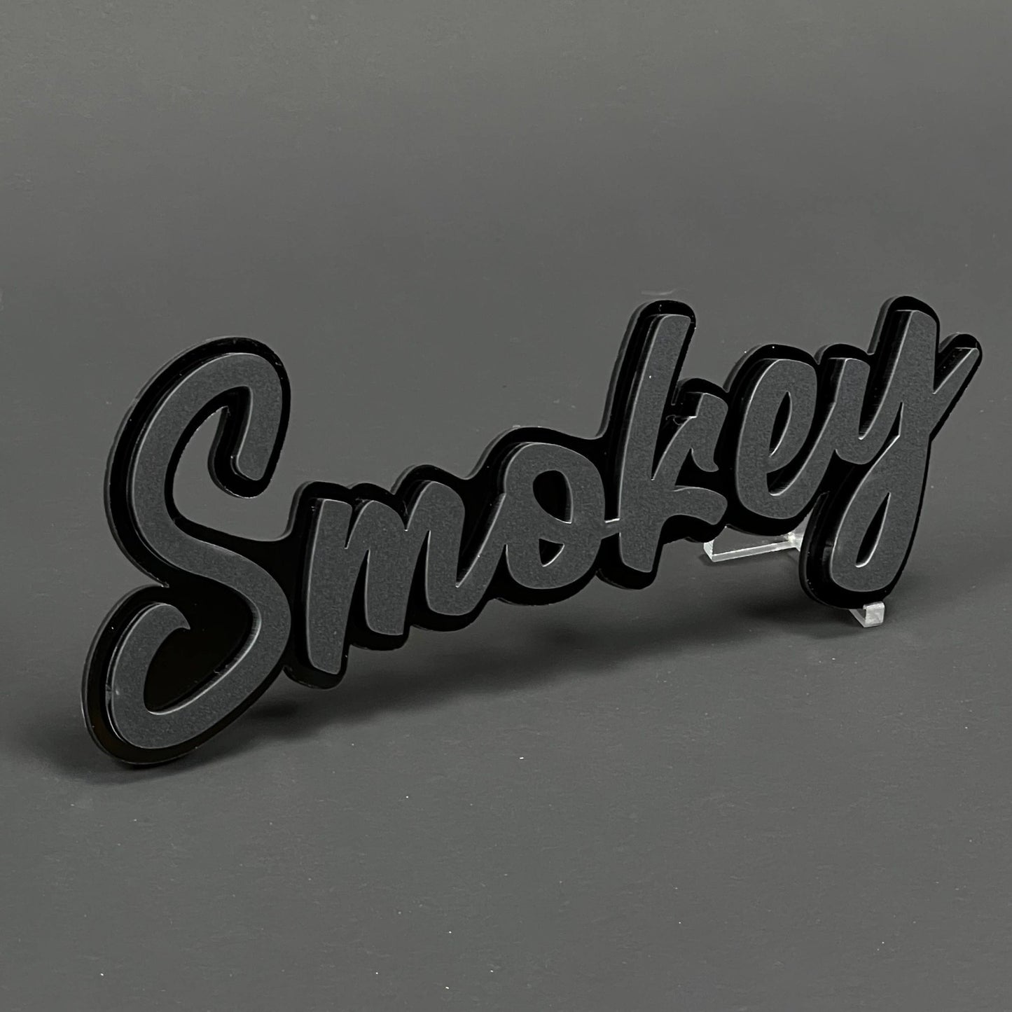 1PC SMOKEY Badge – 3D Acrylic Car Truck Fender Tailgate Emblem Decal
