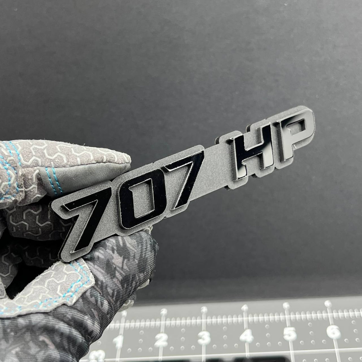 2PCS 707HP Emblems – 3D Acrylic Fender Engine Badge Pair for Car Truck SUV