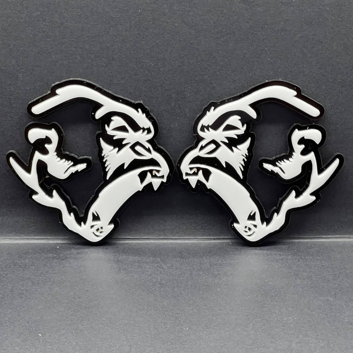 2PCS Gorilla Emblem Badges – Aggressive 3D Acrylic Car & SUV Fender Decals