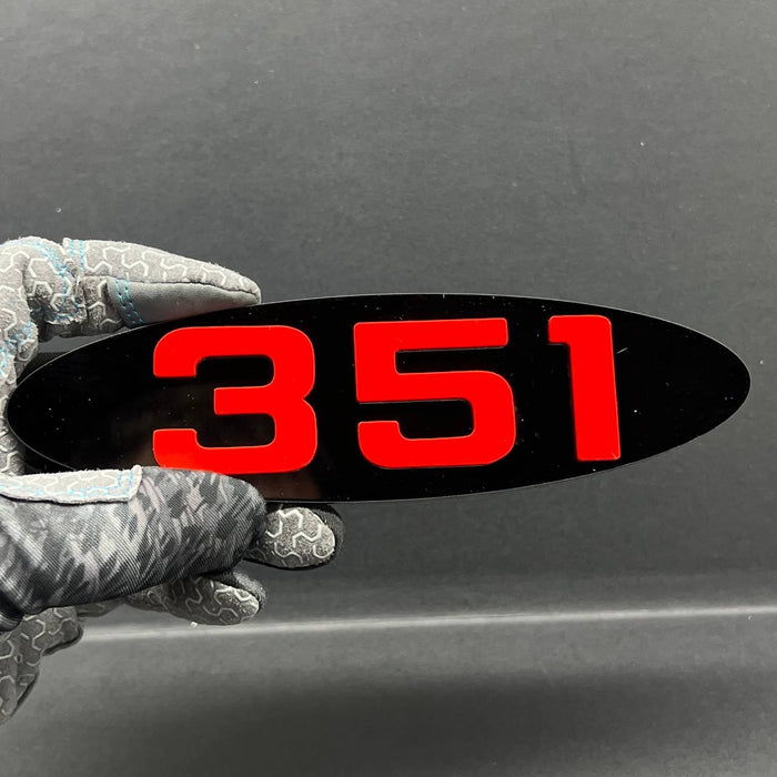 351 Engine Emblem – Multicolor Acrylic Car Fender Tailgate Badge Logo Decal 1PC