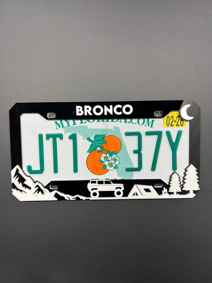 BRONCO Custom LICENSE PLATE FRAME COLOR CHOICE