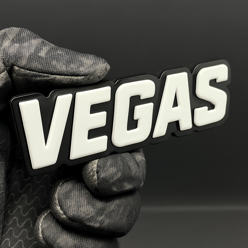 VEGAS Emblem Badge – Custom Multicolor Acrylic Fender & Trunk Decal 1PC