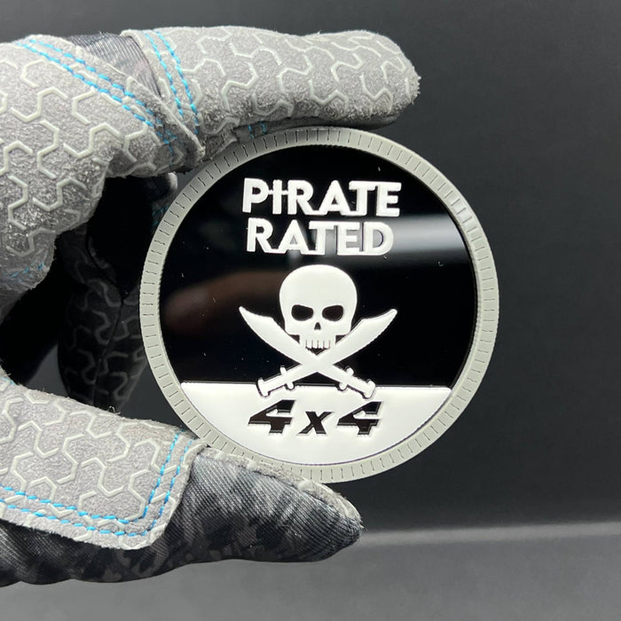 1pc PIRATE RATED 3D Emblem – Multicolor Acrylic Badge for Car Fender & Trunk