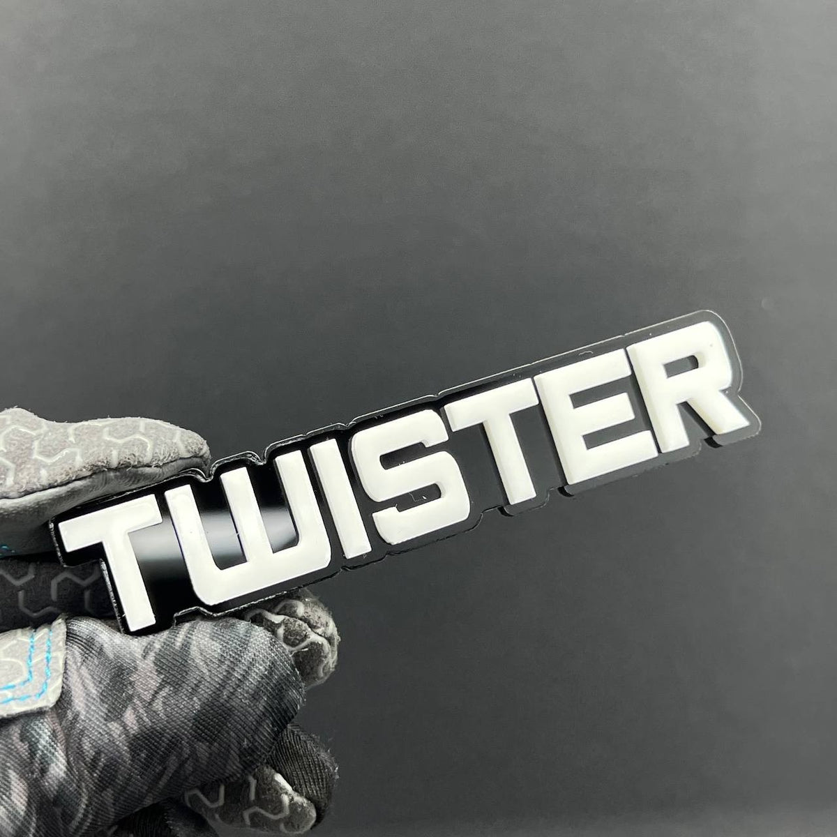 1x TWISTER 3D Acrylic Emblem – Custom Multicolor Car, Truck & SUV Exterior Badge