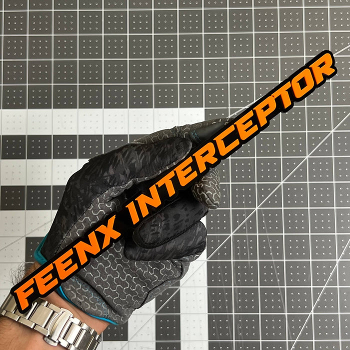 1PCS FEENX INTERCEPTOR Emblem – Durable 3D Multicolor Acrylic Car Exterior Badge
