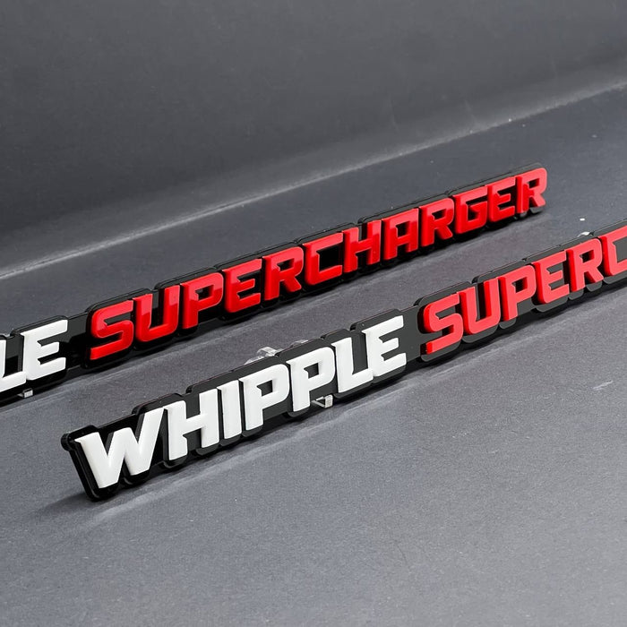 1PC WHIPPLE SUPERCHARGER Emblem – 3D Multicolor Acrylic Car Fender Badge Decal