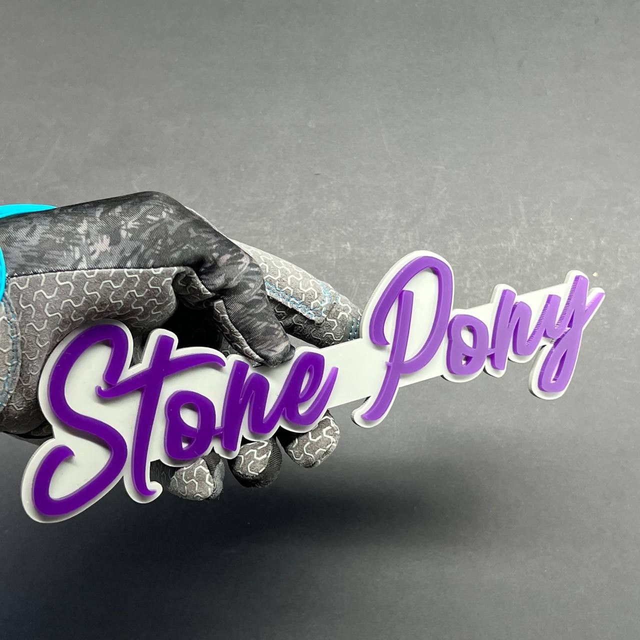 1PCS Stone Pony 3D Emblem ā Custom Acrylic Car, Truck & SUV Badge