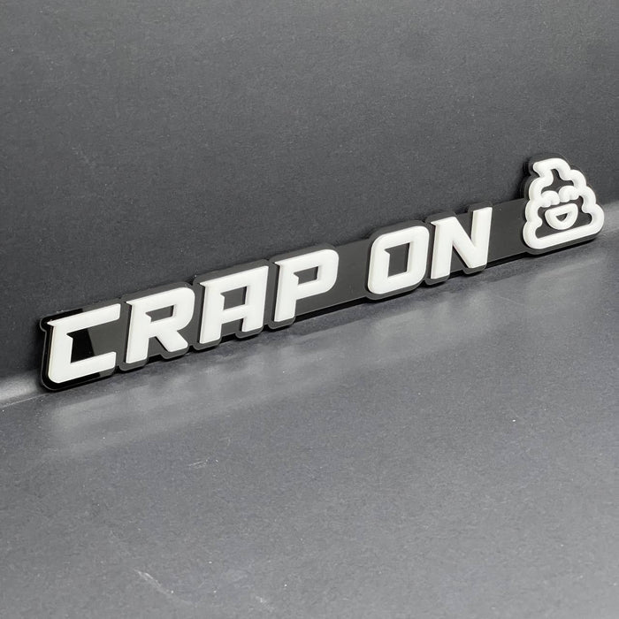 1PC CRAP ON 3D Lettering Emblem – Exterior Badge Decal for Trunk Fender or Door