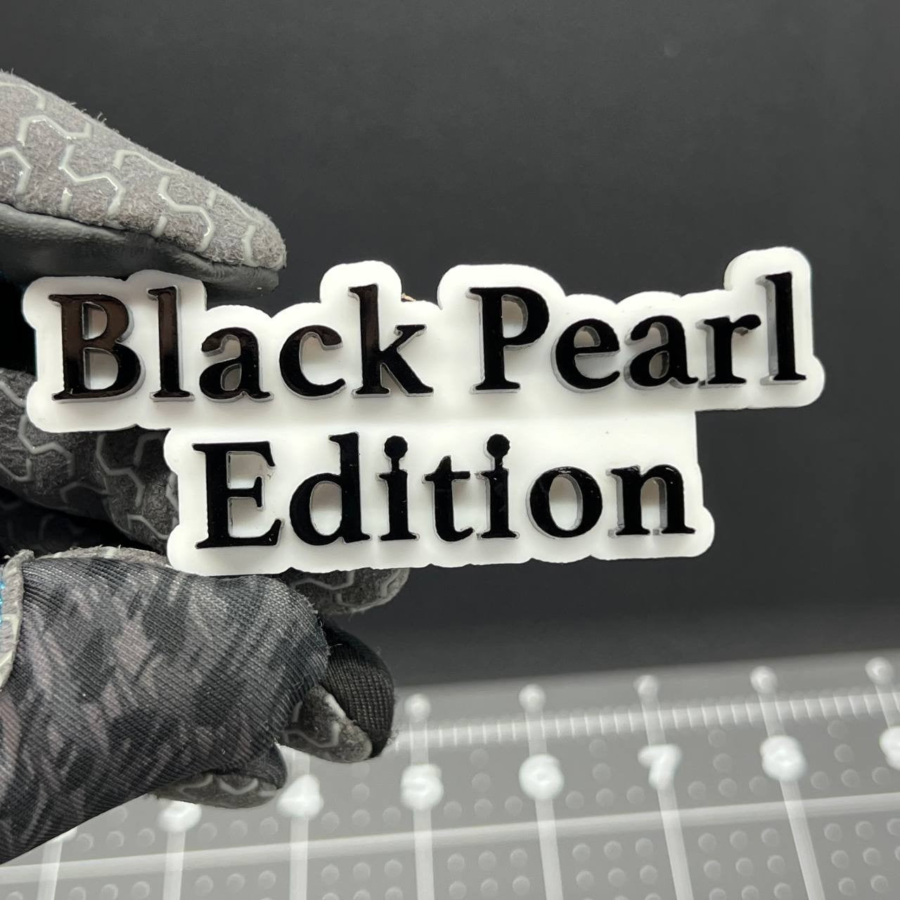 1PC Black Pearl Edition Emblem – Multicolor 3D Custom Badge Decal for Car Truck
