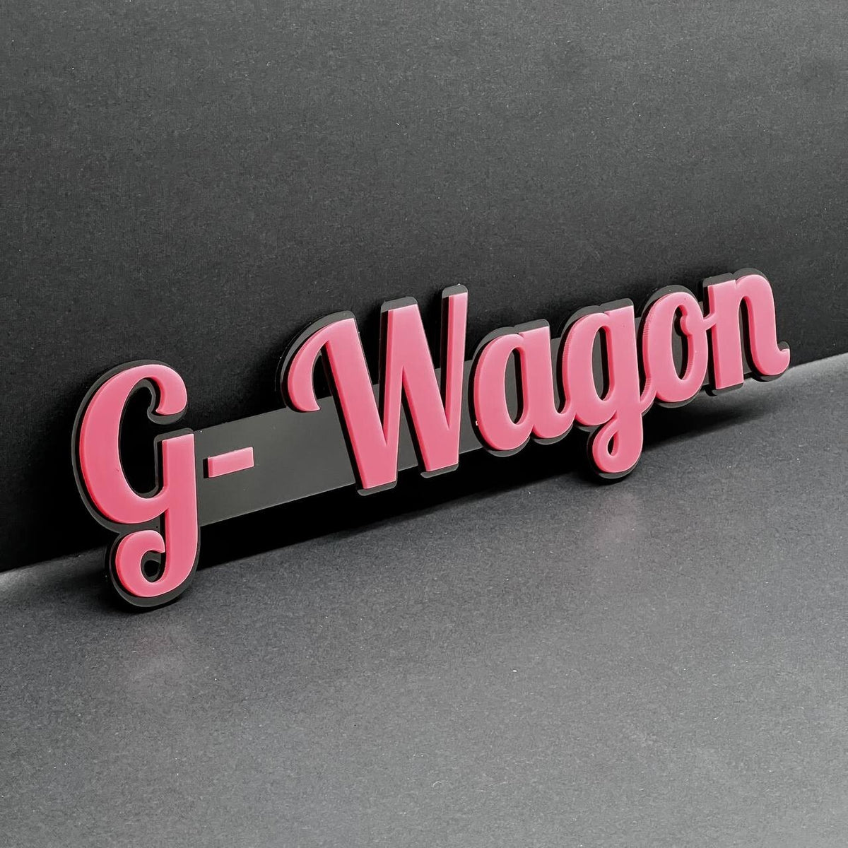 2x G-Wagon Black 3D Emblems – Mercedes G-Class Badge Set – Side Fender Logo G63