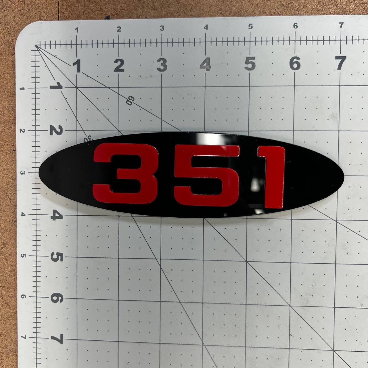 351 Engine Emblem – Multicolor Acrylic Car Fender Tailgate Badge Logo Decal 1PC