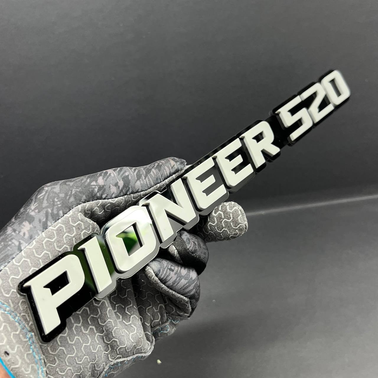 1PC PIONEER 520 Emblem – 3D Acrylic Fender or Tailgate Badge for Car
