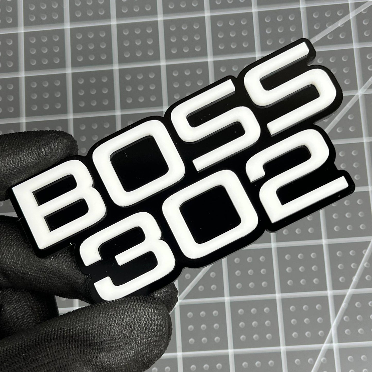 1PC BOSS 302 Emblem β Custom 3D Acrylic Multicolor Car Fender Sticker