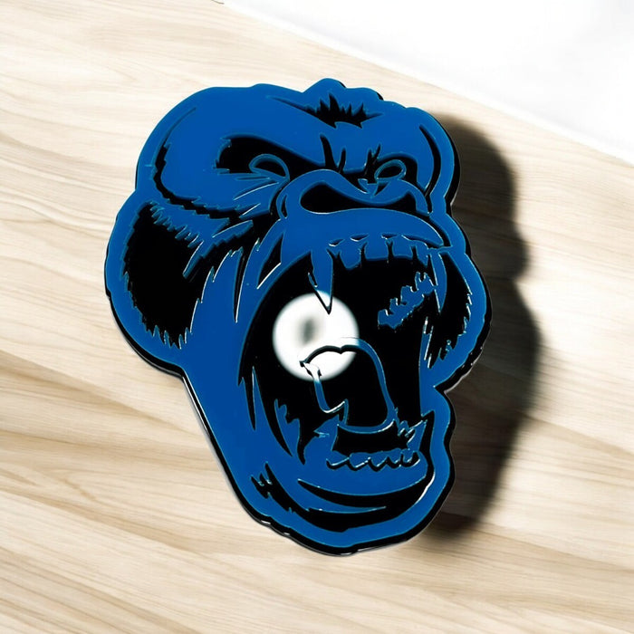 2PCS Gorilla Blue Emblem Badges – Angry Fender Decals for Car/Truck