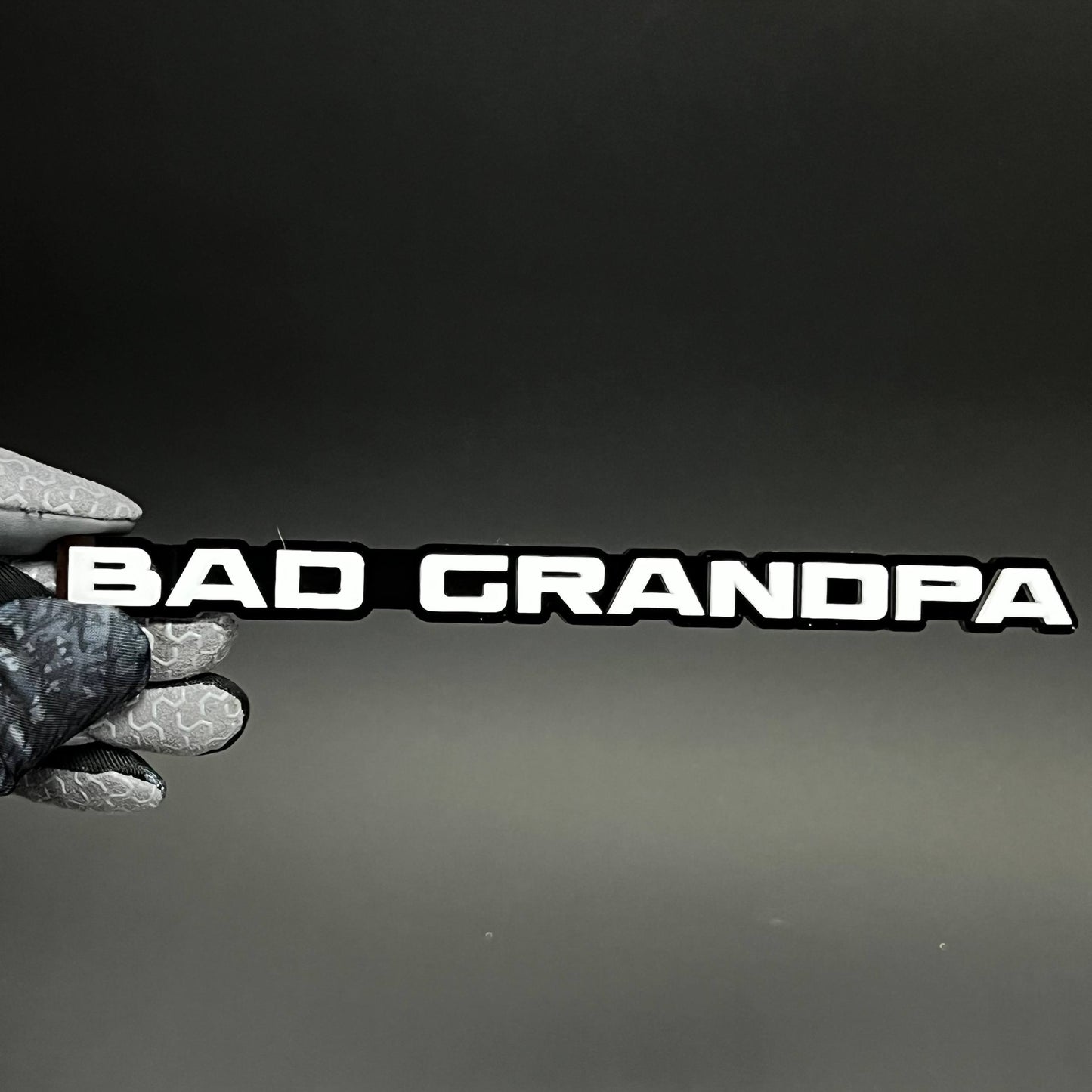 1PC BAD GRANDPA 3D Acrylic Badge - Car Truck Emblem Fender Sticker