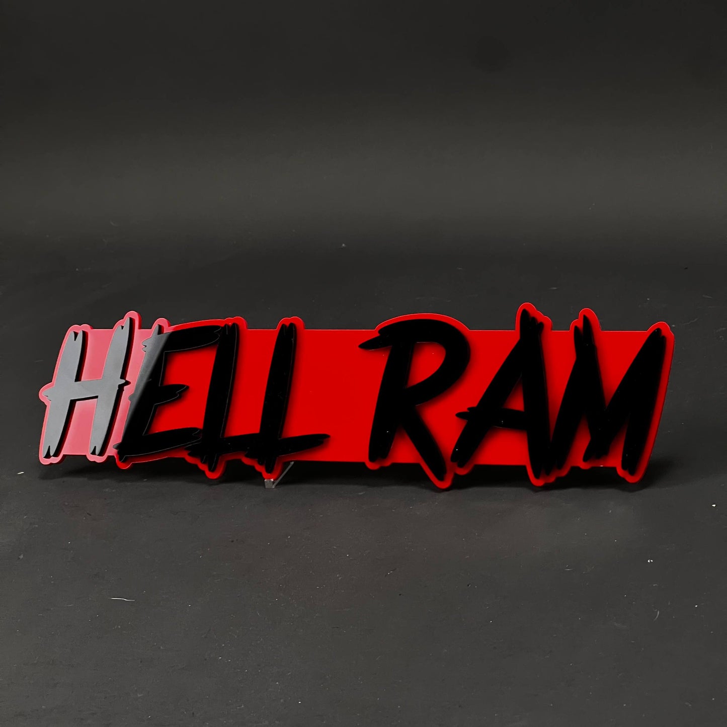 1PC HELL RAM 3D Acrylic Badge - Car Truck Emblem Fender Tailgate Trunk Sticker