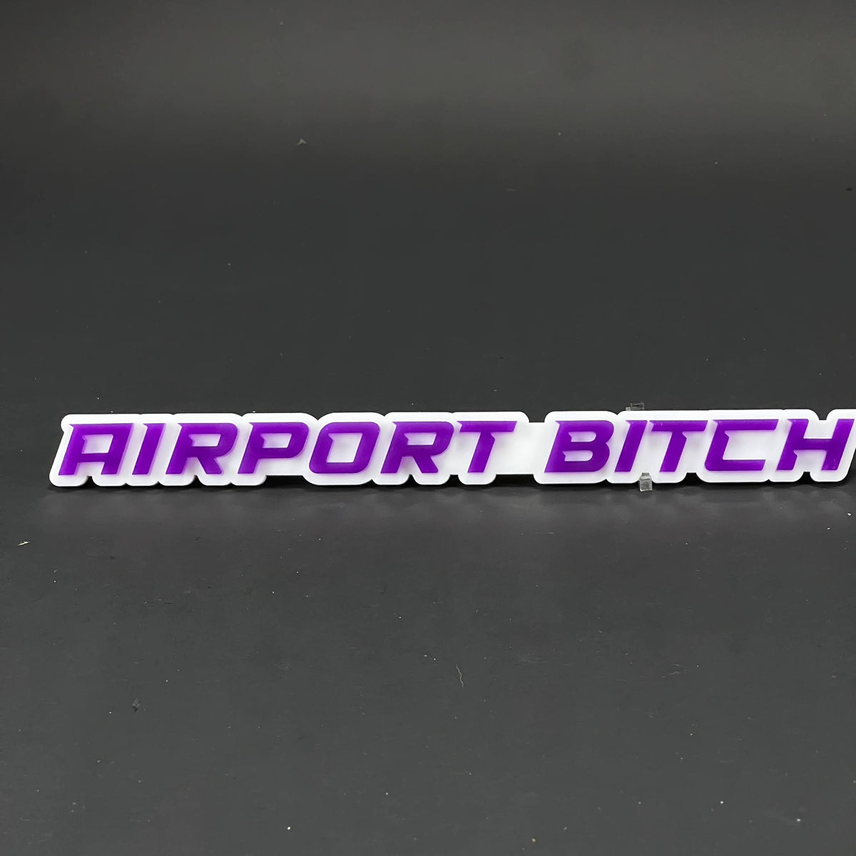 1PC AIRPORT BITCH 3D Acrylic Badge - Car Truck Emblem Fender Sticker