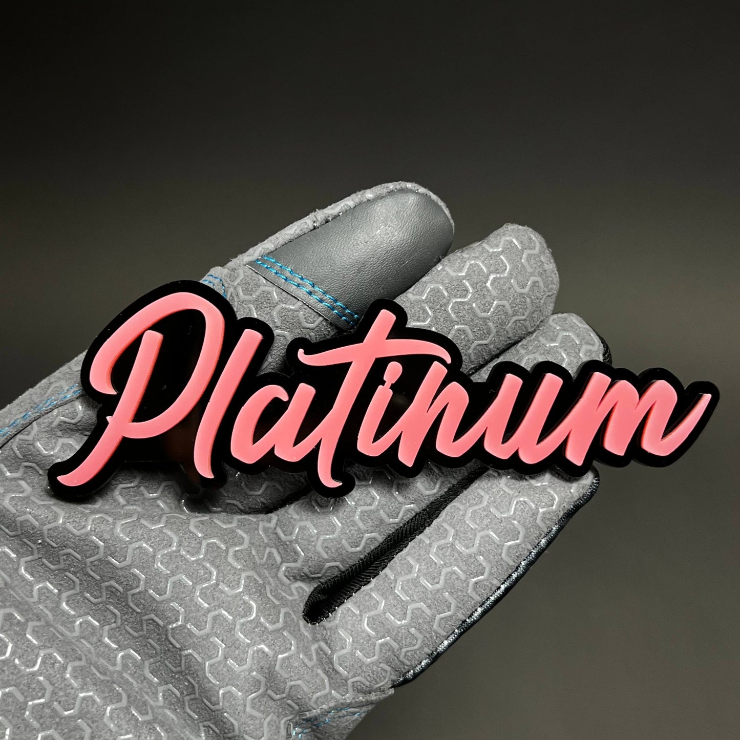 1PC Platinum (Pink) 3D Acrylic Badge - Car Truck Emblem Fender Sticker