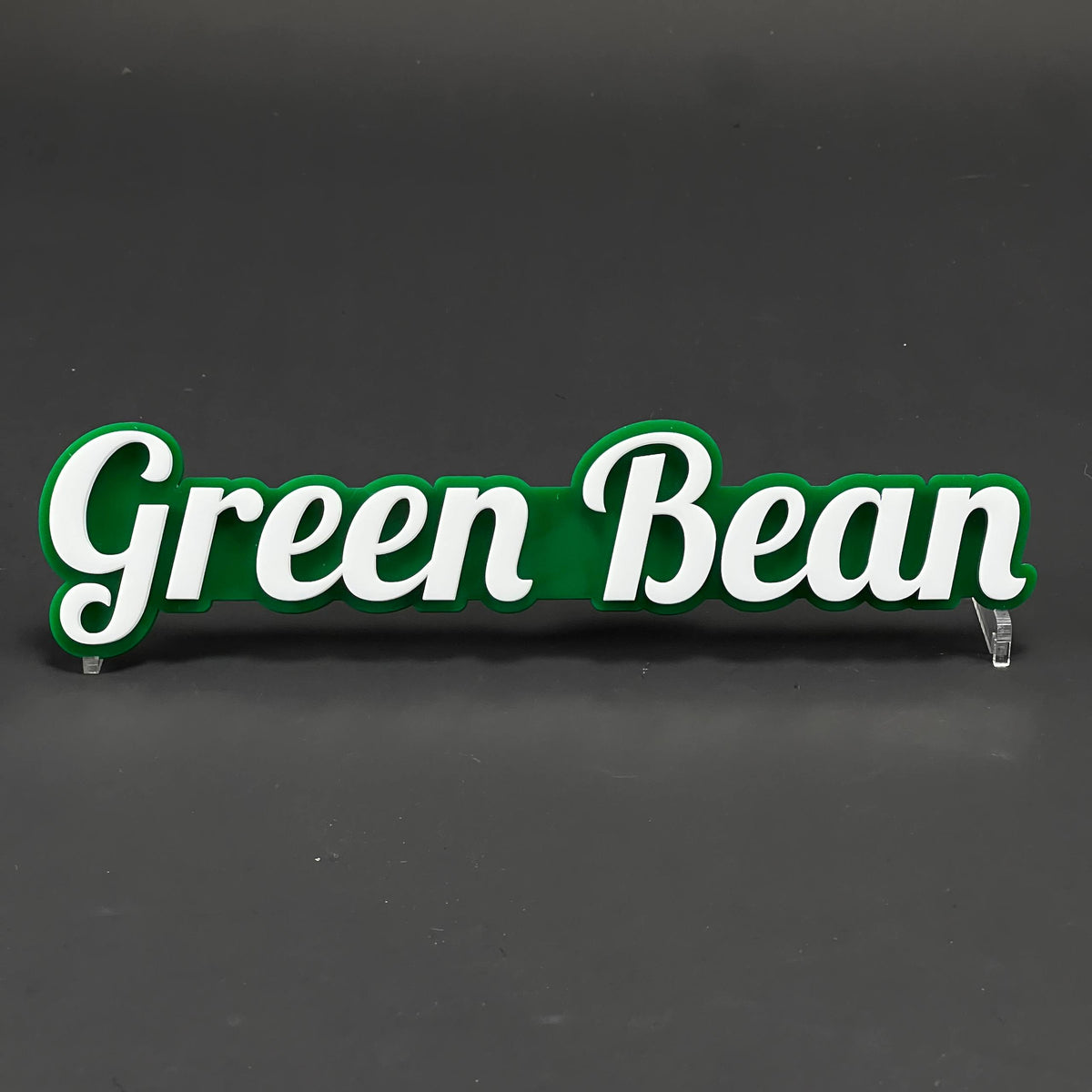 1PC Green Bean 3D Acrylic Badge - Car Truck Emblem Fender Tailgate Trunk Sticker